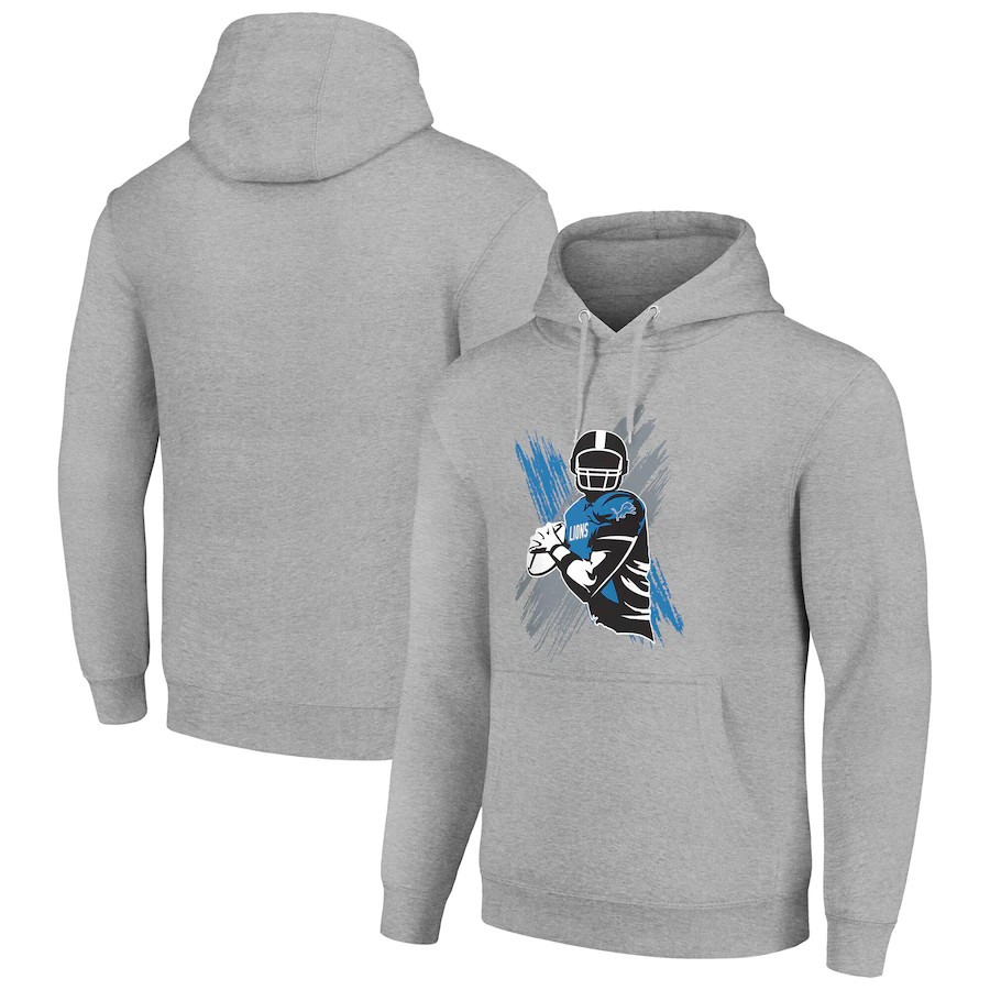 Men detroit lions grey NFL 2024 hoodie->detroit lions->NFL Jersey